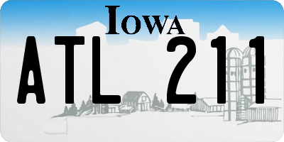 IA license plate ATL211