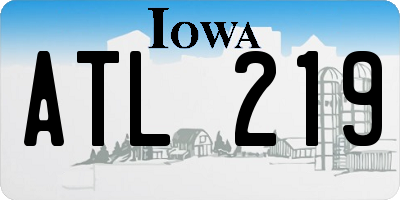 IA license plate ATL219