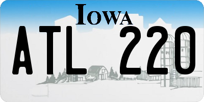 IA license plate ATL220