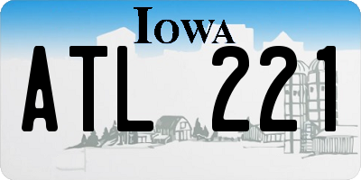 IA license plate ATL221