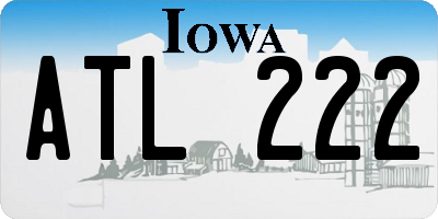 IA license plate ATL222