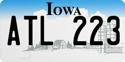 IA license plate ATL223
