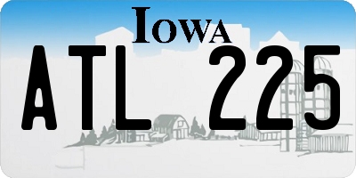 IA license plate ATL225