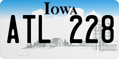IA license plate ATL228