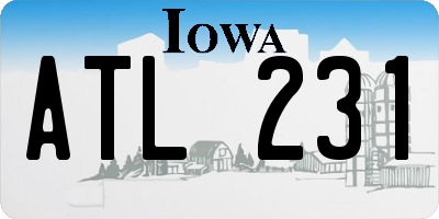 IA license plate ATL231