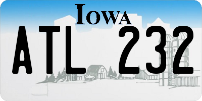 IA license plate ATL232
