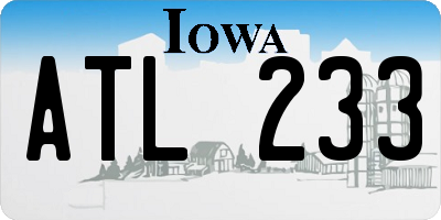 IA license plate ATL233