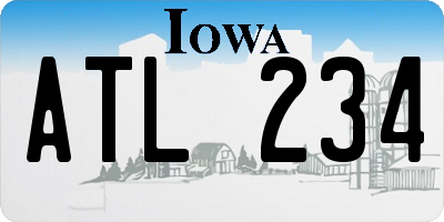IA license plate ATL234
