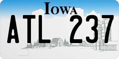 IA license plate ATL237