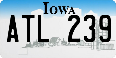 IA license plate ATL239