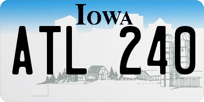 IA license plate ATL240
