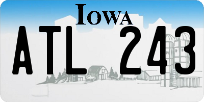IA license plate ATL243
