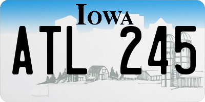 IA license plate ATL245