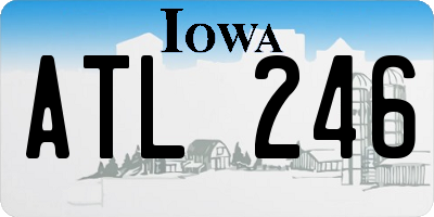 IA license plate ATL246