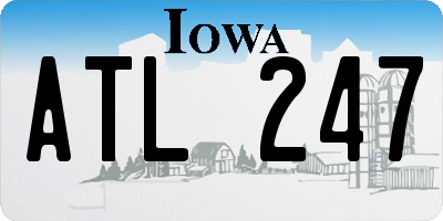 IA license plate ATL247