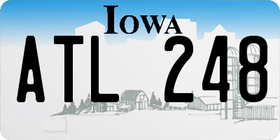 IA license plate ATL248