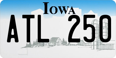IA license plate ATL250