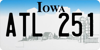 IA license plate ATL251