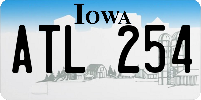 IA license plate ATL254