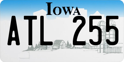 IA license plate ATL255