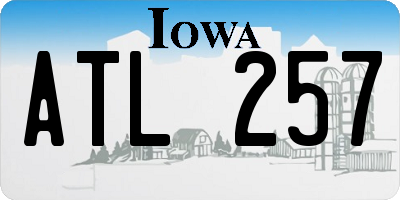 IA license plate ATL257