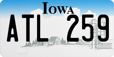 IA license plate ATL259