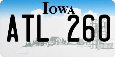 IA license plate ATL260