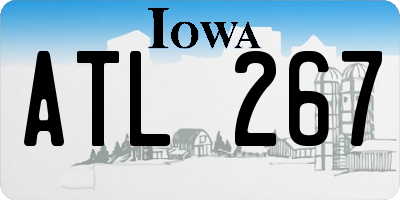 IA license plate ATL267