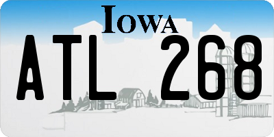 IA license plate ATL268