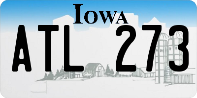 IA license plate ATL273