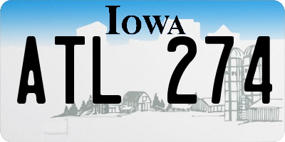 IA license plate ATL274