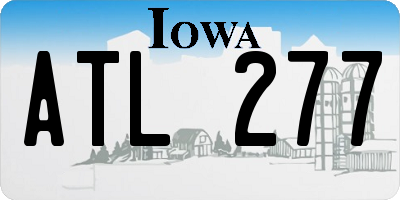 IA license plate ATL277