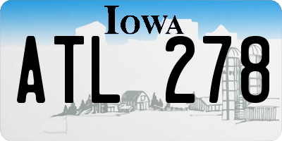 IA license plate ATL278