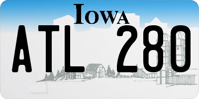 IA license plate ATL280
