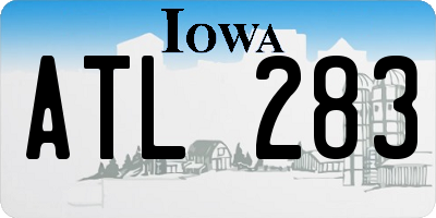 IA license plate ATL283