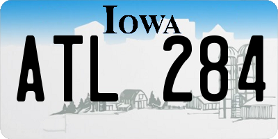 IA license plate ATL284