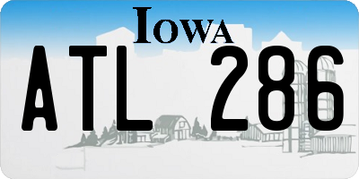 IA license plate ATL286