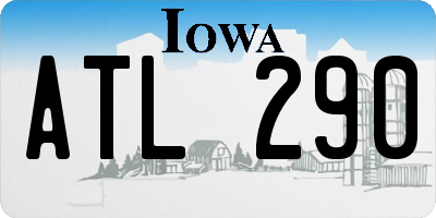 IA license plate ATL290