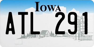 IA license plate ATL291