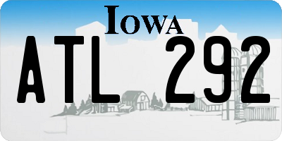 IA license plate ATL292