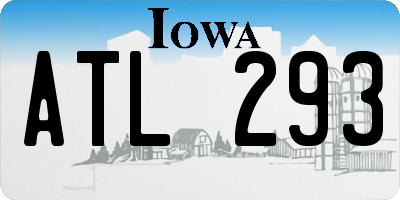 IA license plate ATL293