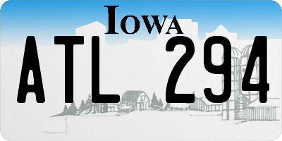 IA license plate ATL294