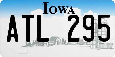 IA license plate ATL295