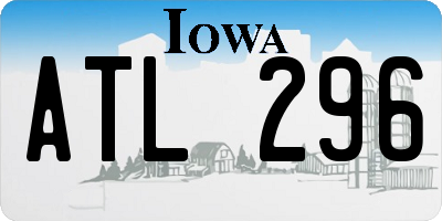 IA license plate ATL296