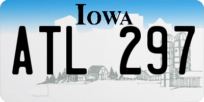 IA license plate ATL297