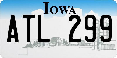 IA license plate ATL299