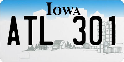 IA license plate ATL301
