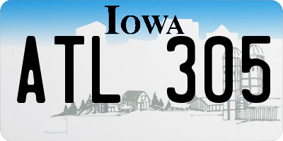 IA license plate ATL305