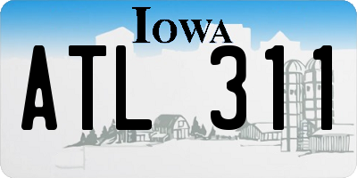 IA license plate ATL311