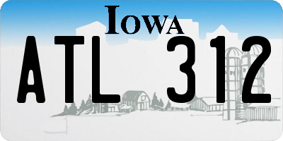 IA license plate ATL312